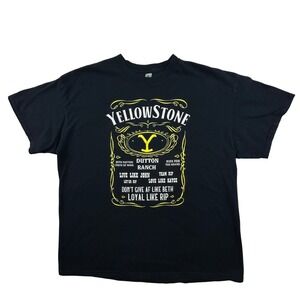 Yellowstone Graphic Tee Men XL Black Gildan Dutton Ranch Live Like John Beth Rip